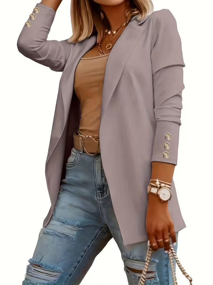 Nikia - Blazer À Manches Longues Et Boutons Décoratifs