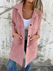 Dorothie - Manteau à Col à Revers et Poches Plaquées