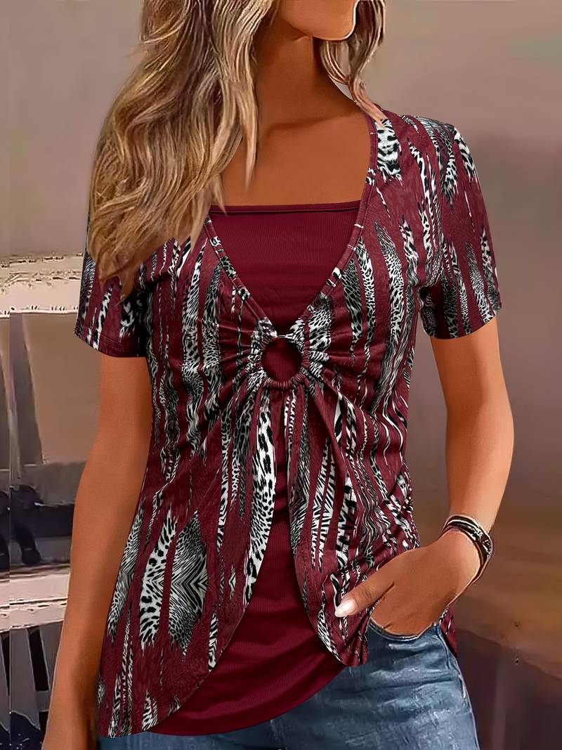 Nairy - T-shirt Décontracté À Imprimé