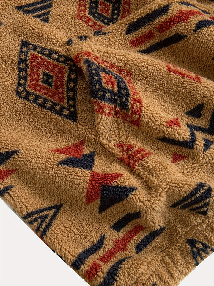 Jacco - Sweat-shirt en Polaire À Demi-zip Et Imprimé Géométrique