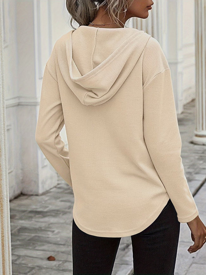 Seonie - Manches Longues Sweat À Capuche À Col en V