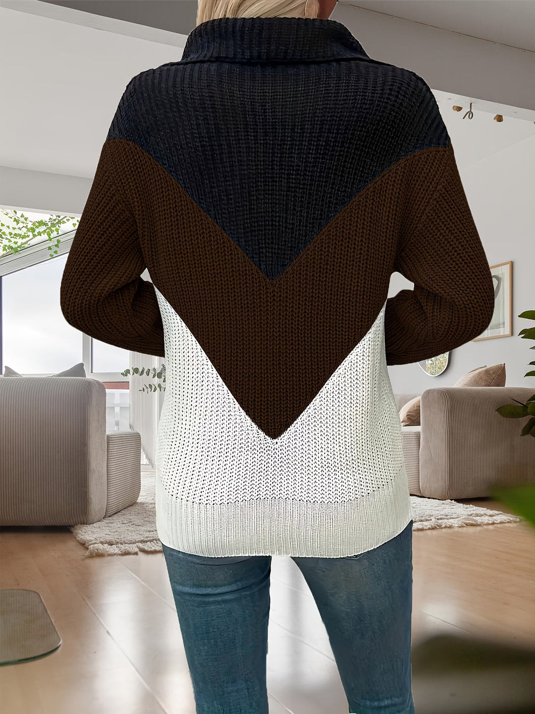 Fagina - Pull Tricoté Élégant À Demi-zip