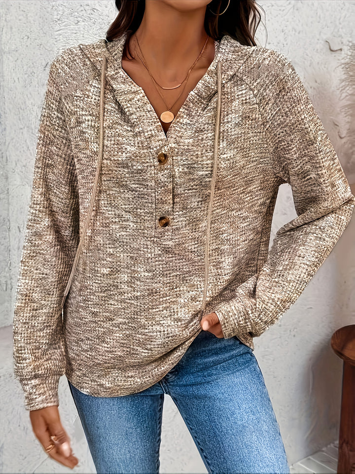 Graca - Pull À Capuche À Manches Longues Avec Boutons