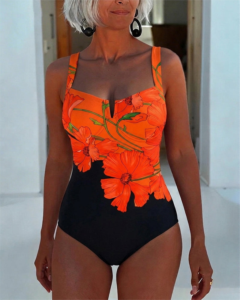 Laury - Maillot De Bain Une Pièce À Encolure Carrée