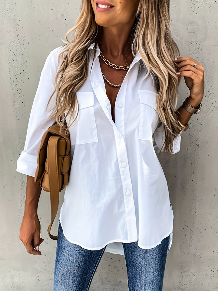 Aziza - Chemise Classique À Manches Longues Avec Boutons