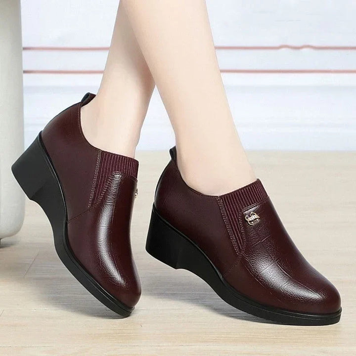 Switolina - Chaussures À Talons Compensés en Cuir Tendance