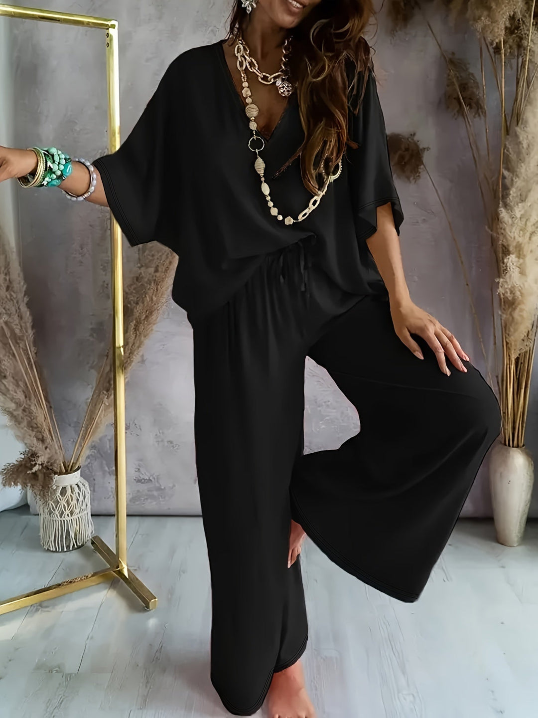Essime - Ensemble Chic À Col en V