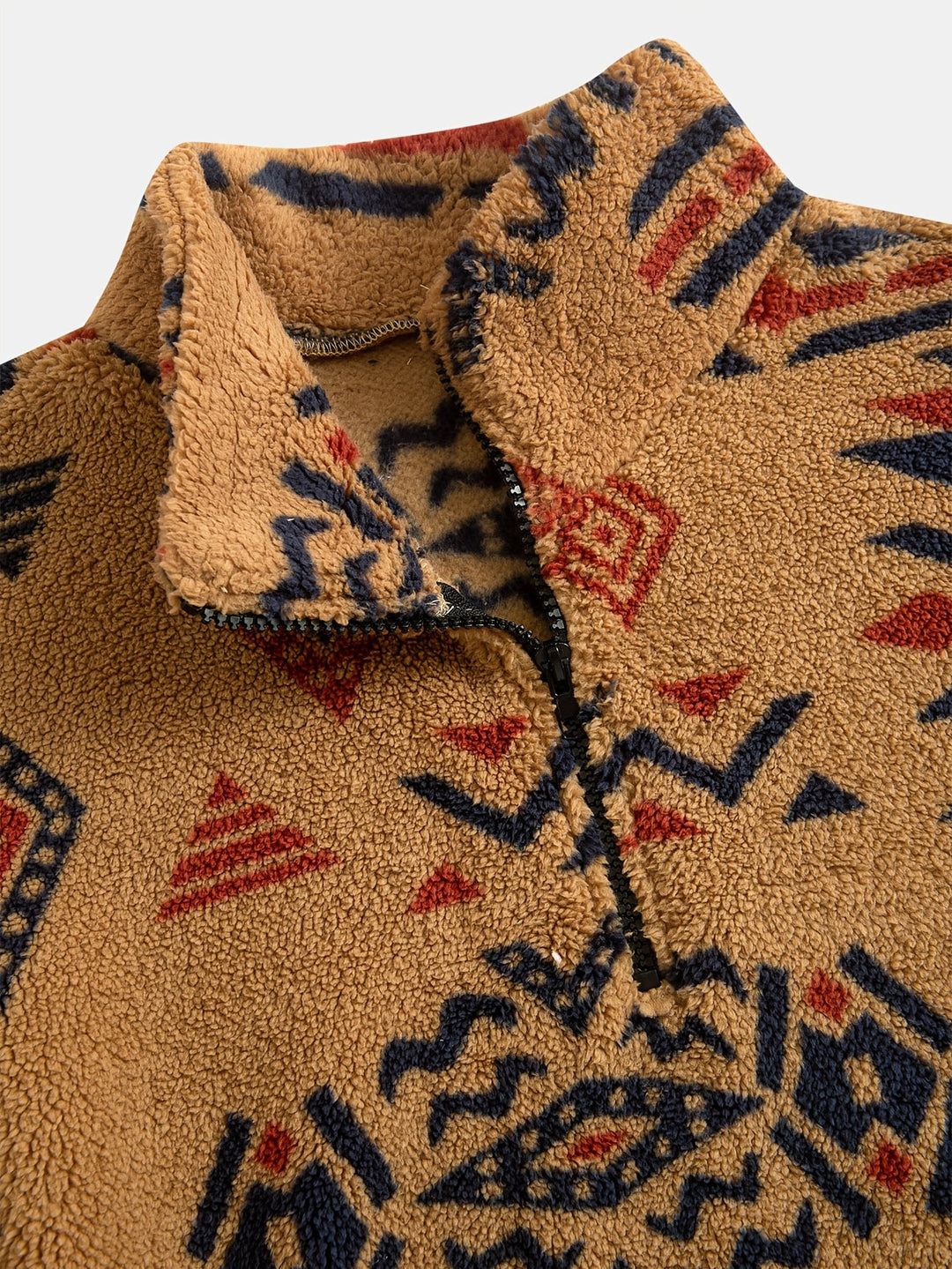 Jacco - Sweat-shirt en Polaire À Demi-zip Et Imprimé Géométrique