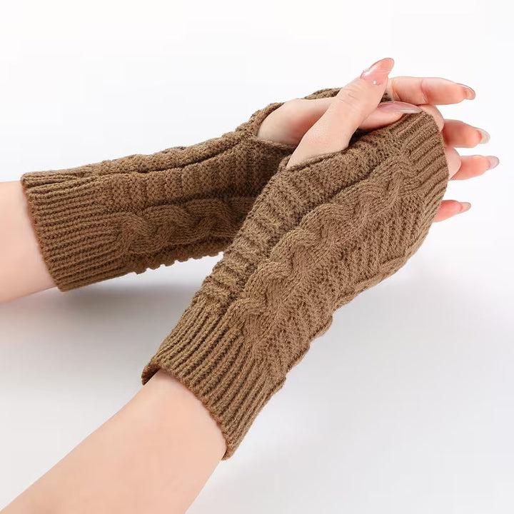 Knitoria - Gants Sans Doigts Unisexes en Tricot Acrylique