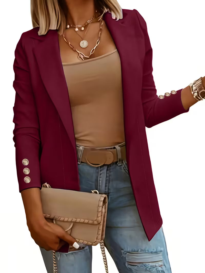 Nikia - Blazer À Manches Longues Et Boutons Décoratifs