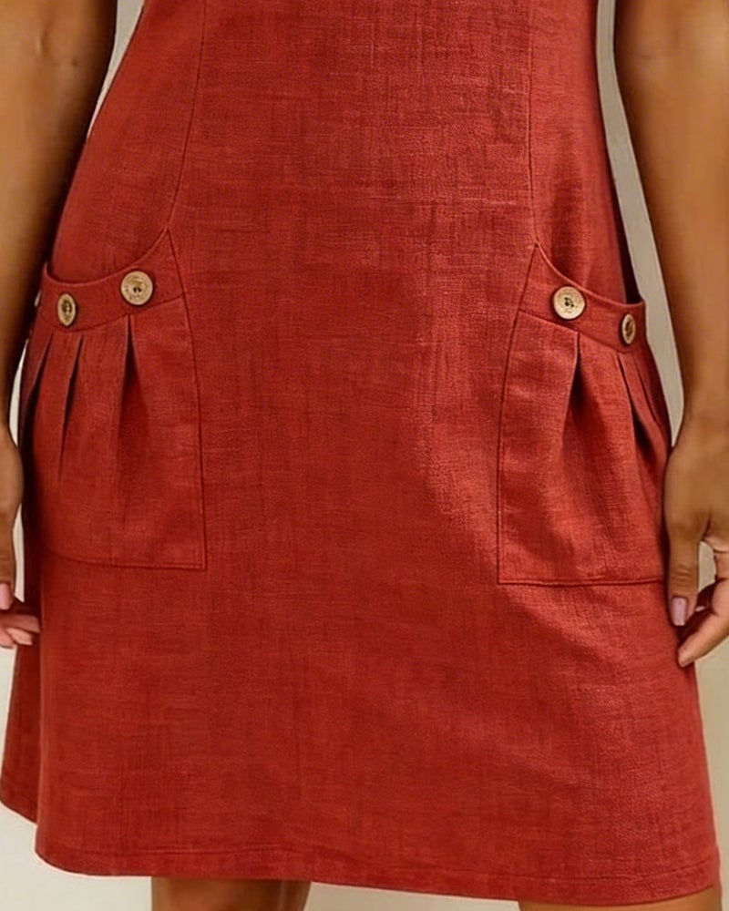 Krystan - Robe Utilitaire À Manches Courtes Et Fermeture Éclair Sur Le Devant