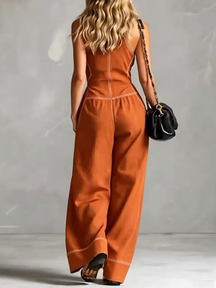 Bryana - Combinaison à Rayures en Patchwork