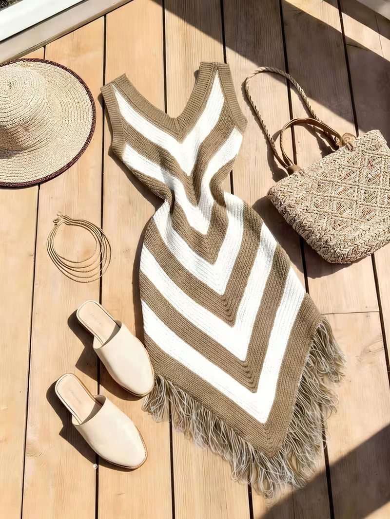 Foley - Robe De Plage Extensible À Franges