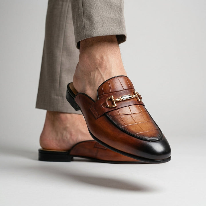 Idris - Chaussures en Cuir Ouvertes À L'arrière