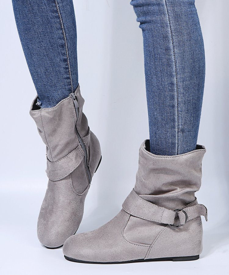 Erendyra - Bottines À Boucle Et Fermeture Éclair Latérale