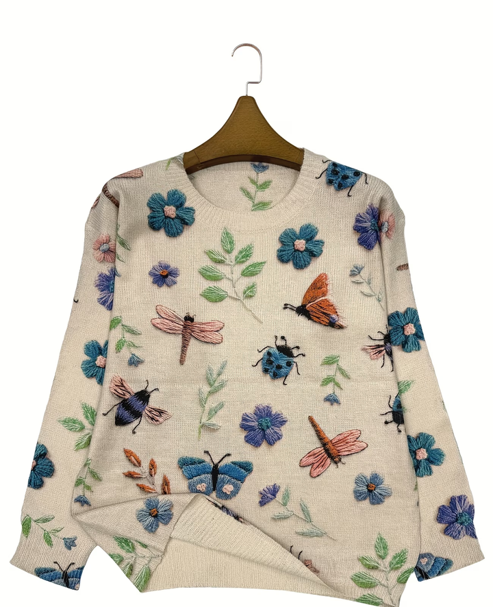 Lesa - Maglione Con Stampa Floreale E Di Insetti