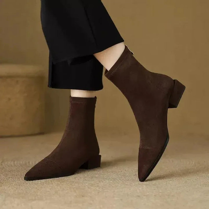 Jerlina - Bottines en Daim À Bout Pointu