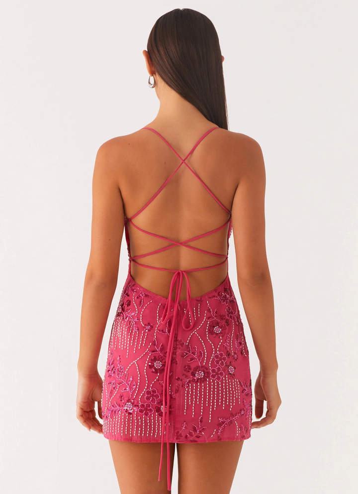 Kylina - Robe Bustier à Paillettes