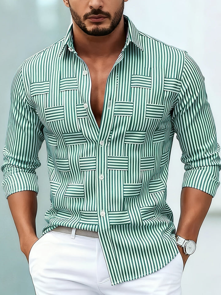 Emmerson - Chemise Vintage À Rayures Et Manches Longues