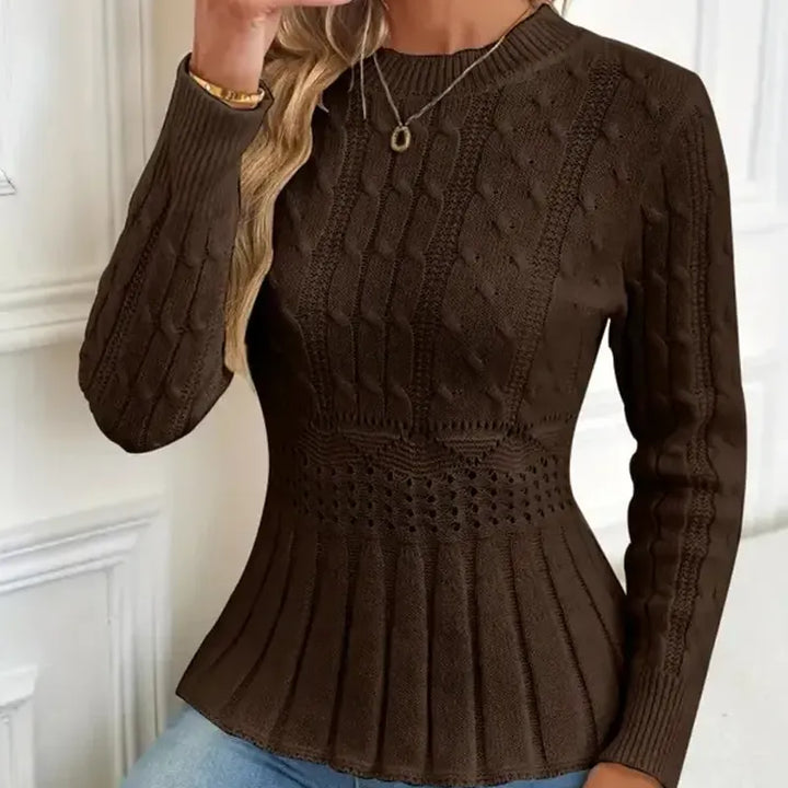 Bellie - Pull À Col Rond en Maille Épaisse