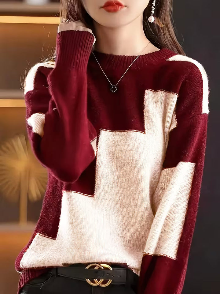 Marvelle - Pull À Col Rond Et Manches Longues Avec Effet Color Block