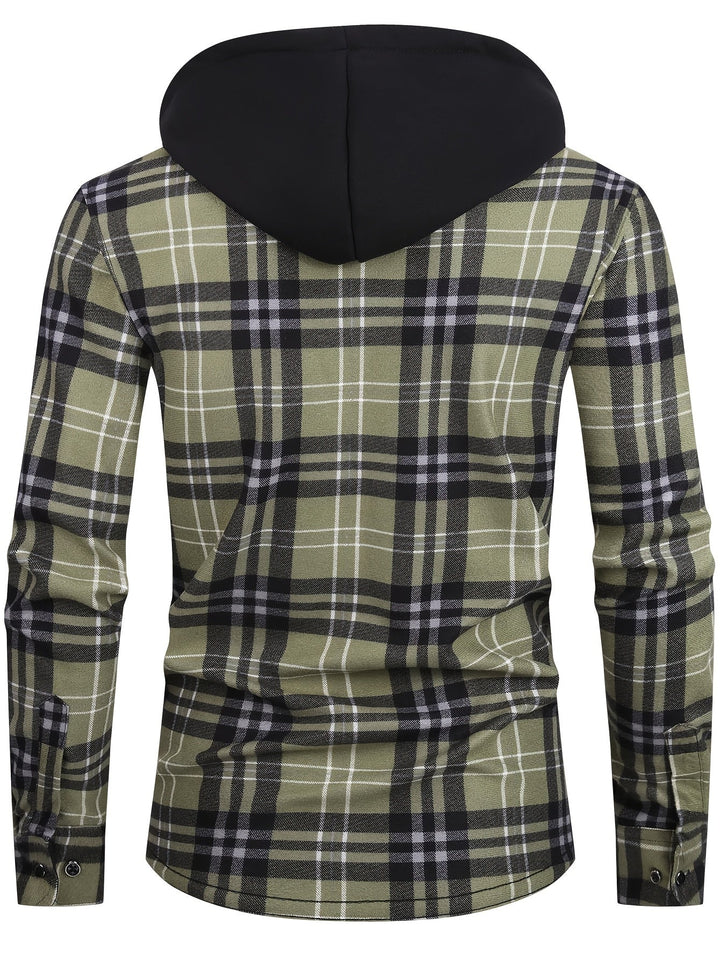 Santiner - Veste à Capuche à Carreaux Avec Poches Poitrine