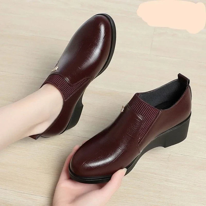 Switolina - Chaussures À Talons Compensés en Cuir Tendance