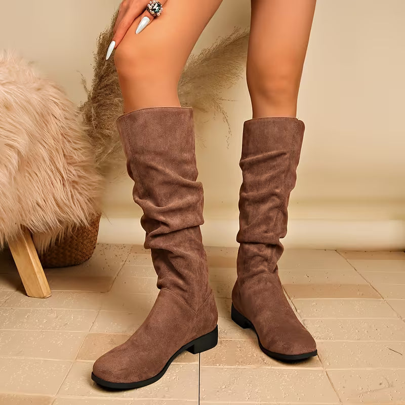 Joliza - Bottines Souples À Talon Bas, Arrivant À Mi-mollet