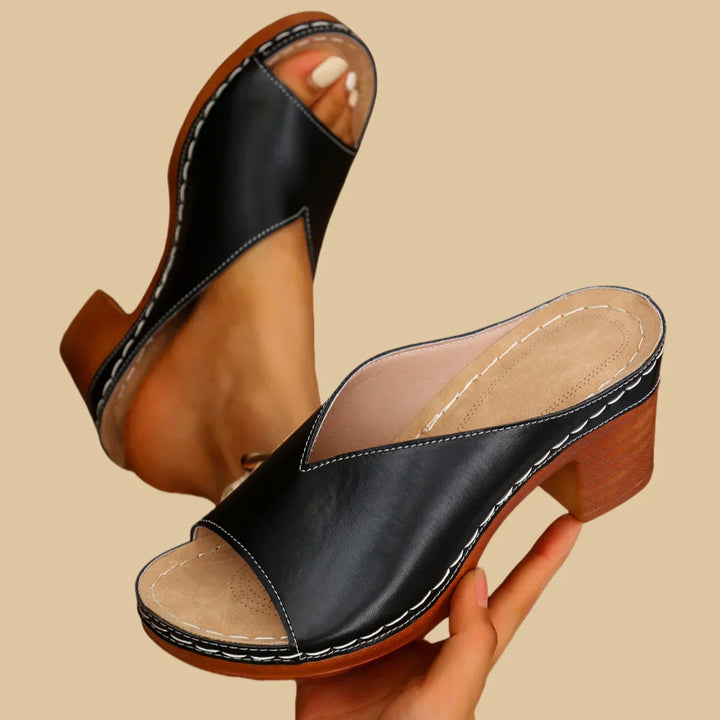 Sorina - Sandales Orthopédiques À Talon Épais