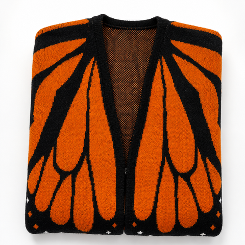 Zoliana - Monarch Butterfly Wing Knit Cardigan
