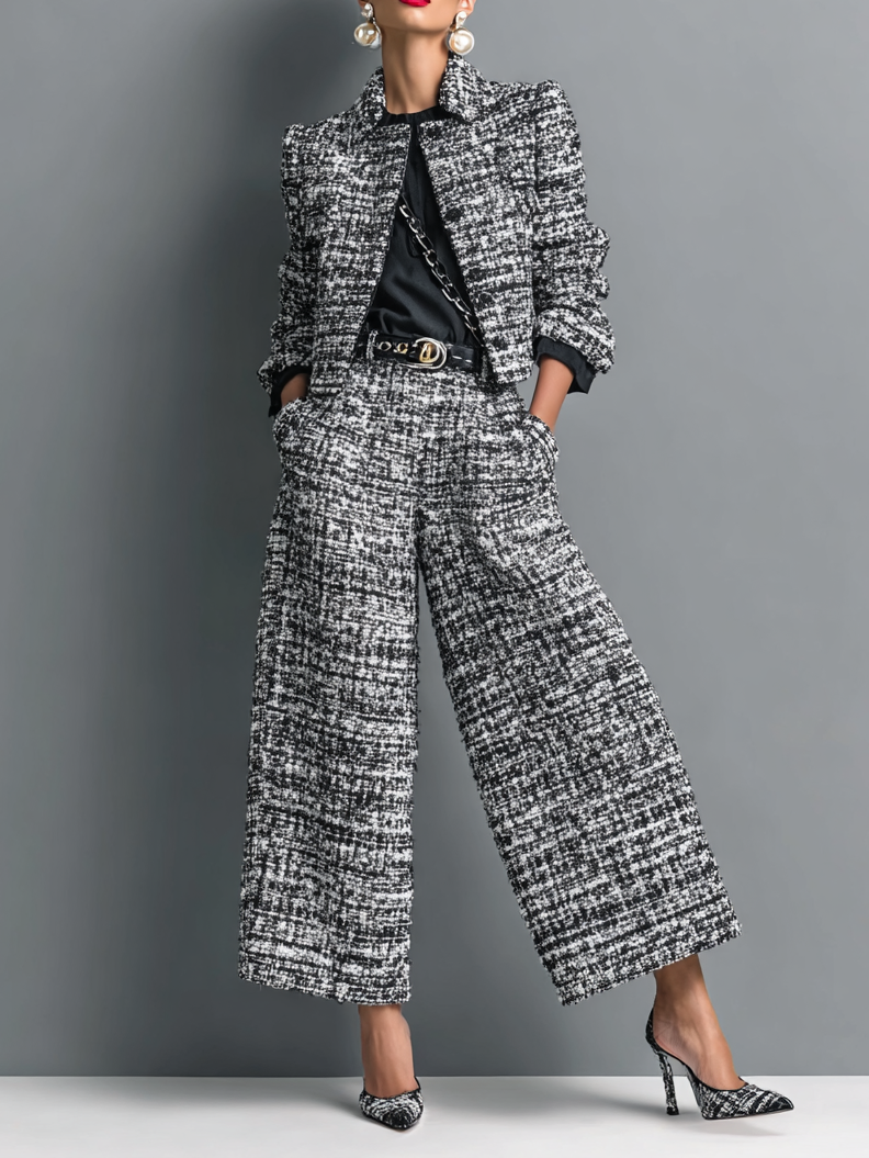 Aderet - Veste À Manches Longues Élégante Et Pantalon Décontracté
