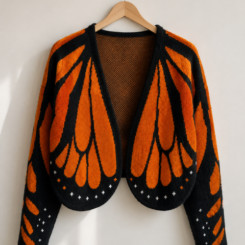 Zoliana - Monarch Butterfly Wing Knit Cardigan