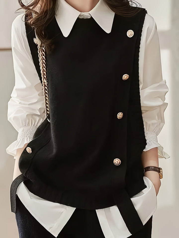 Bineta - Pull Gilet Décontracté