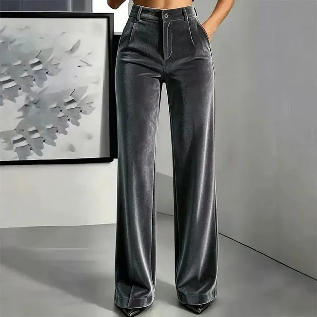 Jana - Pantalon Taille Haute Jambe Large