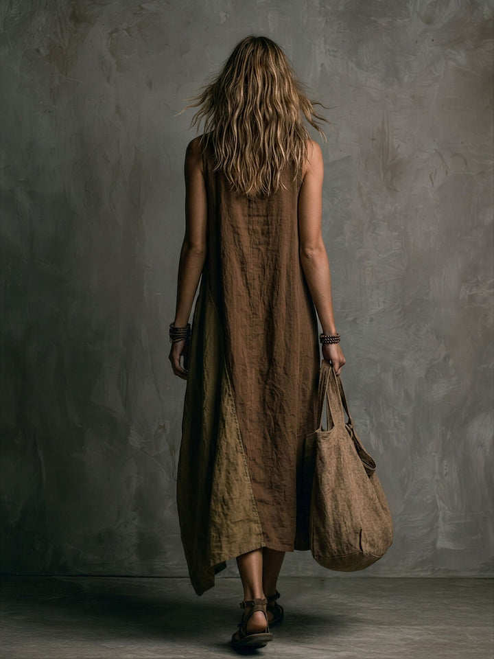 Tylissa - Robe Longue Asymétrique en Patchwork