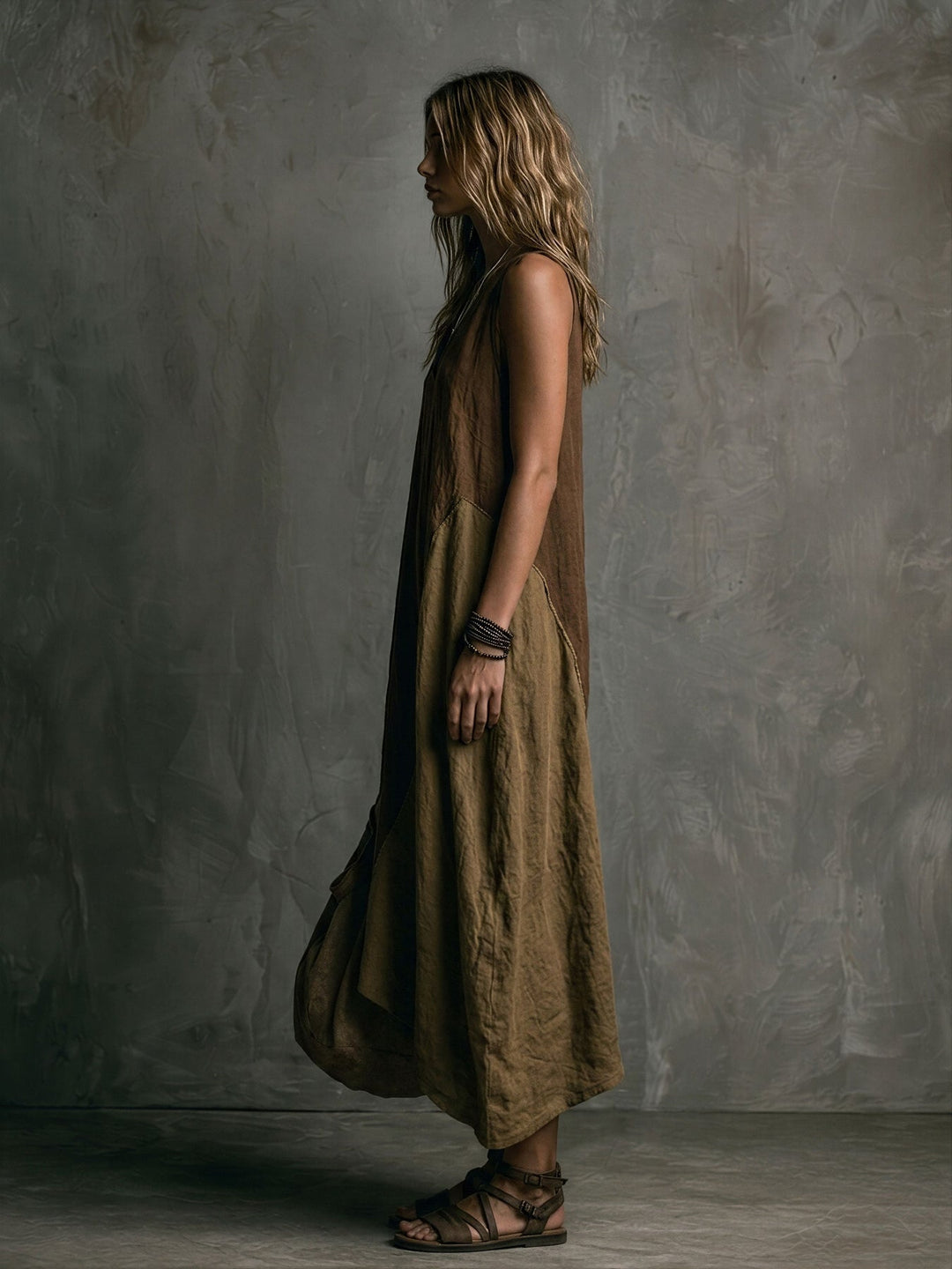 Tylissa - Robe Longue Asymétrique en Patchwork