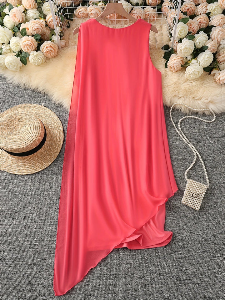 Maren - Robe MIDI Élégante Sans Manches