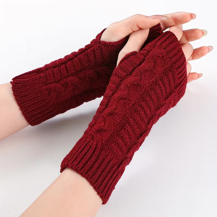 Knitoria - Gants Sans Doigts Unisexes en Tricot Acrylique