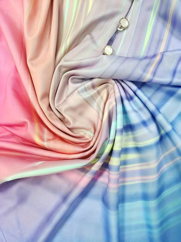 Filona - Haut À Col en V Avec Effet Tie-dye Dégradé