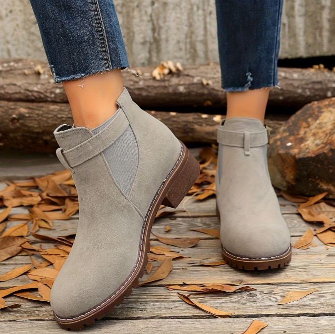Norya - Bottines en Daim Avec Bride à Boucle
