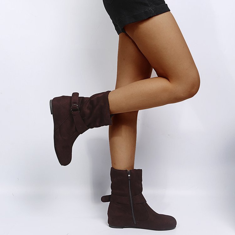 Erendyra - Bottines À Boucle Et Fermeture Éclair Latérale