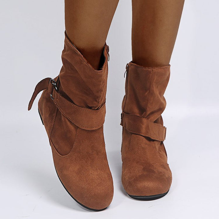 Erendyra - Bottines À Boucle Et Fermeture Éclair Latérale