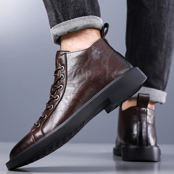 Ailton - Bottes en Cuir À Lacets