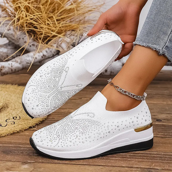 Josia - Baskets Sans Lacets À Motif Papillon Ornées De Strass
