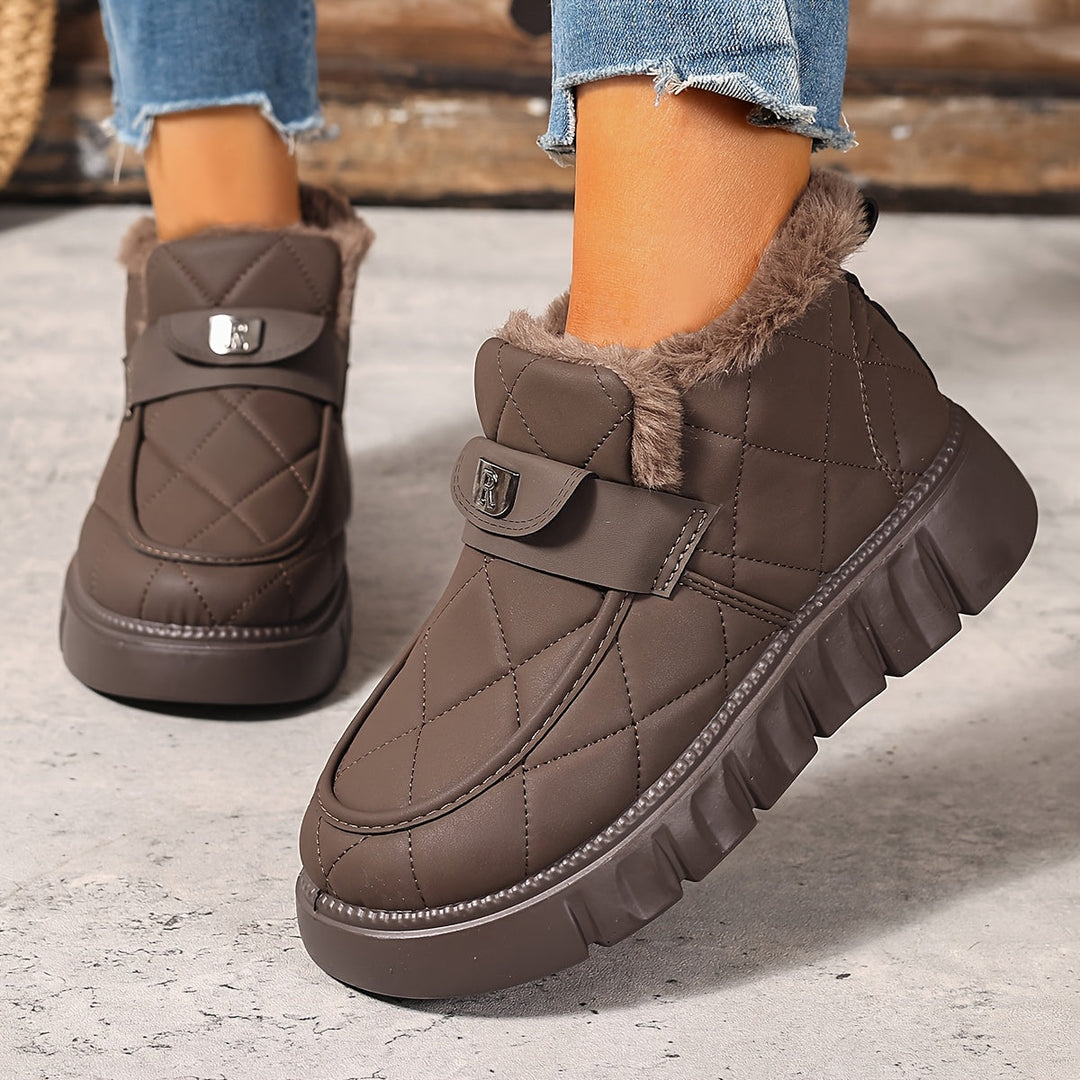Karryna - Chaussures à Tige Matelassée et Doublure Moelleuse