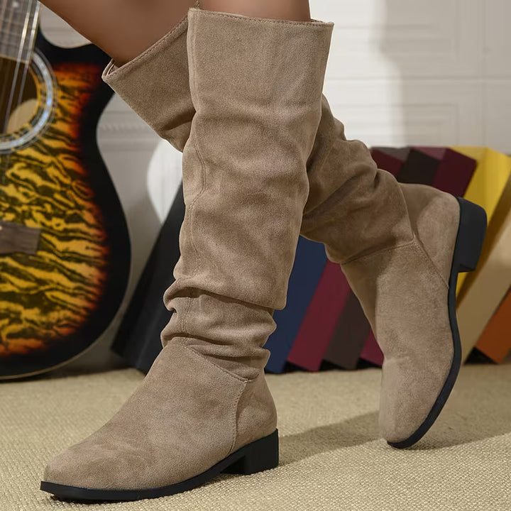 Joliza - Bottines Souples À Talon Bas, Arrivant À Mi-mollet