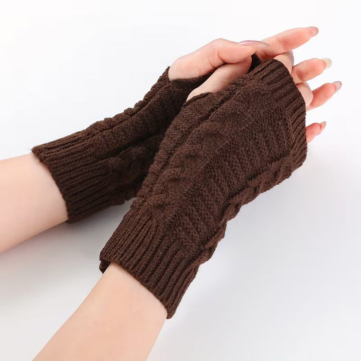 Knitoria - Gants Sans Doigts Unisexes en Tricot Acrylique