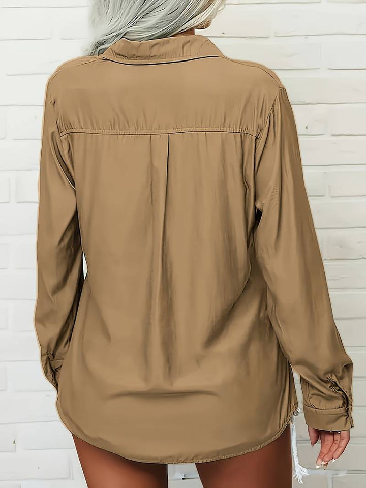 Amani - Chemise À Col À Boutons Et Poitrine en Pan