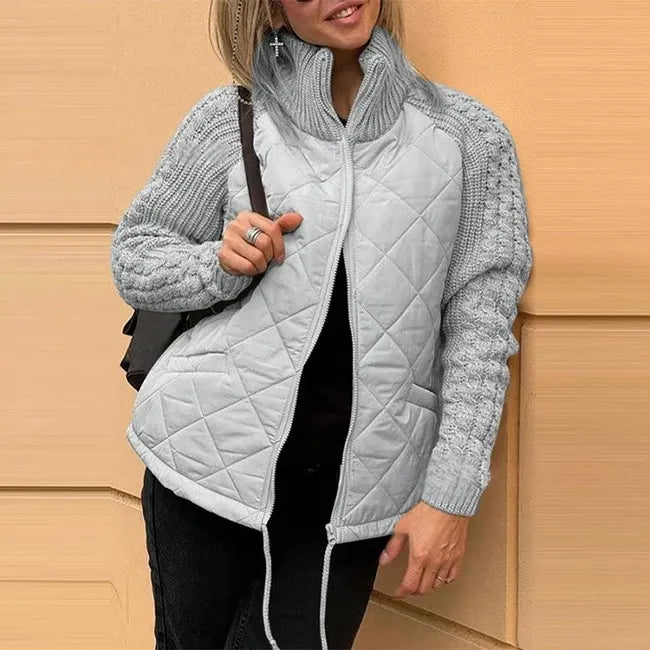 Karoliina - Doudoune en Patchwork Tricoté