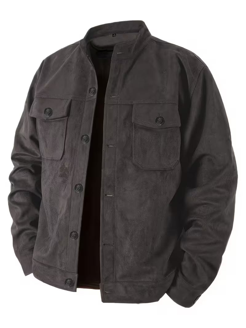 Jelil - Veste en Daim Avec Deux Poches Avant